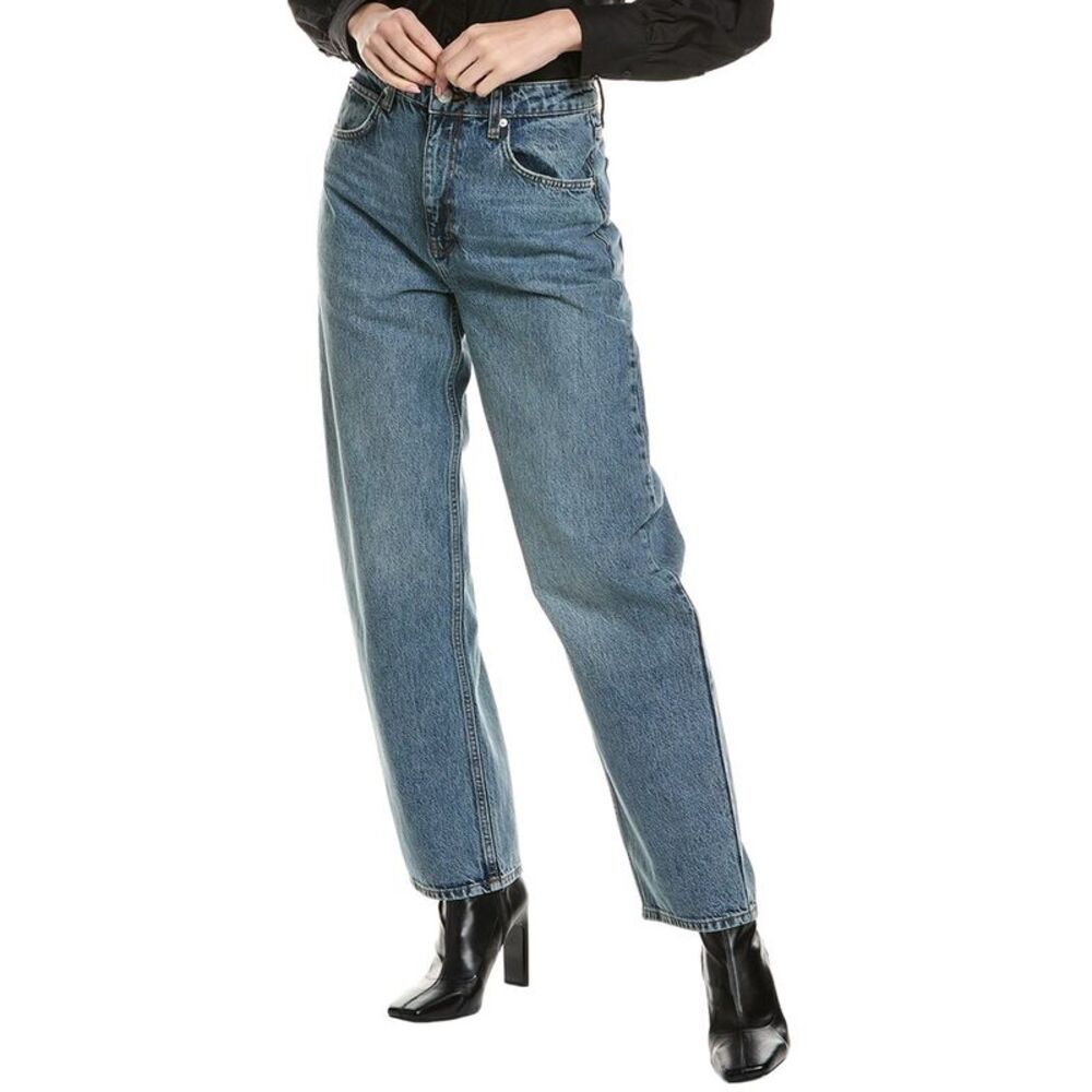 Frame Denim Womens  Seattle Long Barrel Jean, Blue